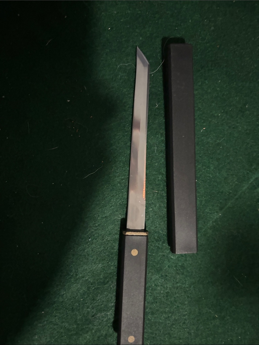 Japanese Black Handle Kiridashi Utility Knife with Sheath